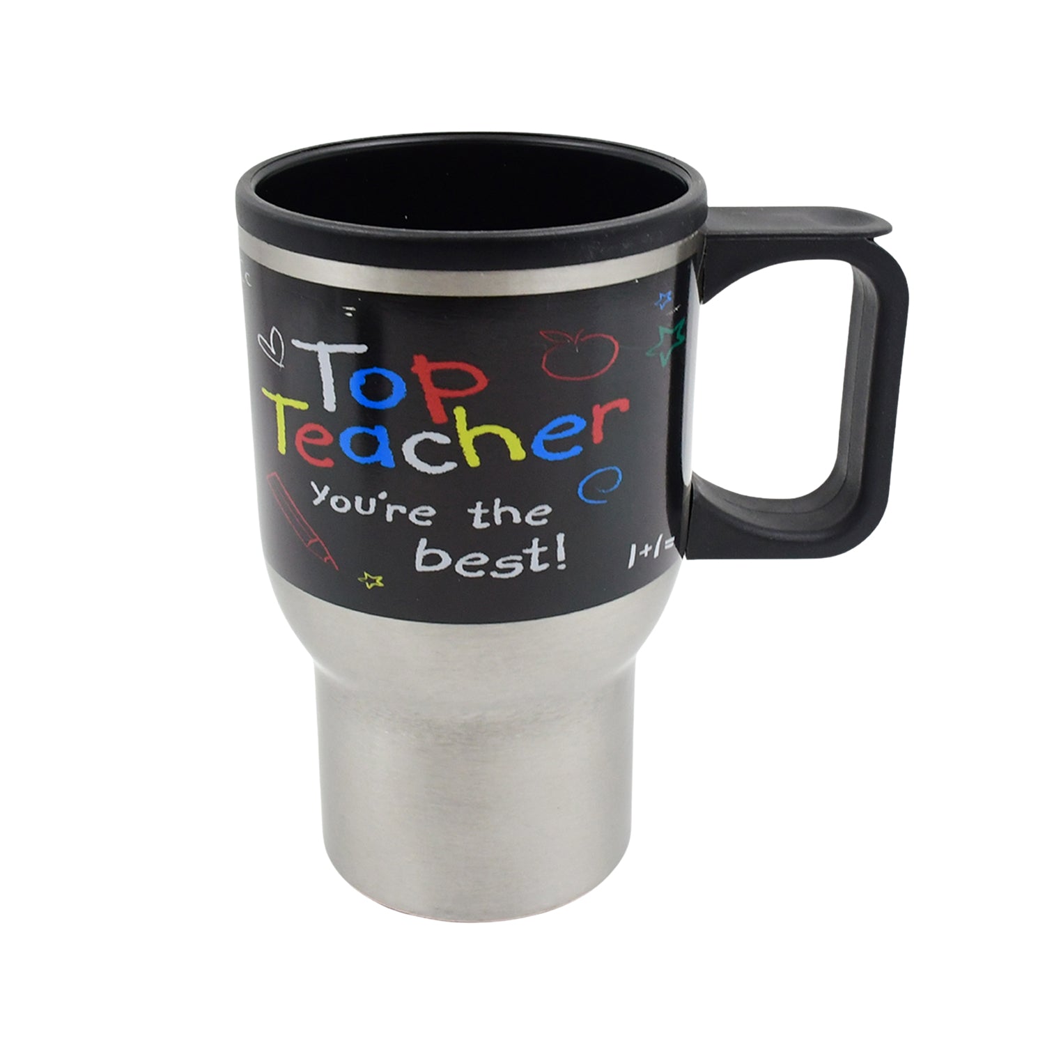 Stainless Steel Insulated Travel Mug - Double-Walled Vacuum Cup with Lid & Handle Stainless Steel Insulated Travel Mug - Double-Walled Vacuum Cup with Lid & Handle